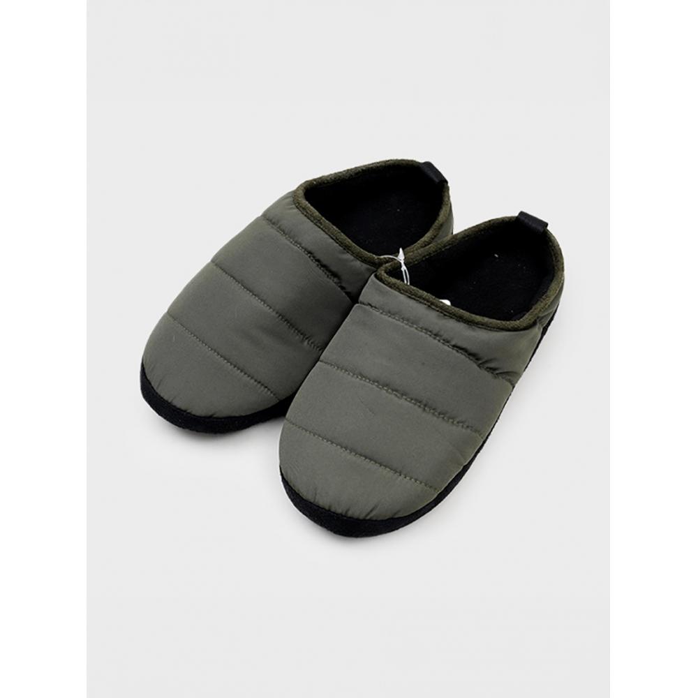 Daiso Padded Color Winter Living Room Shoes Khaki