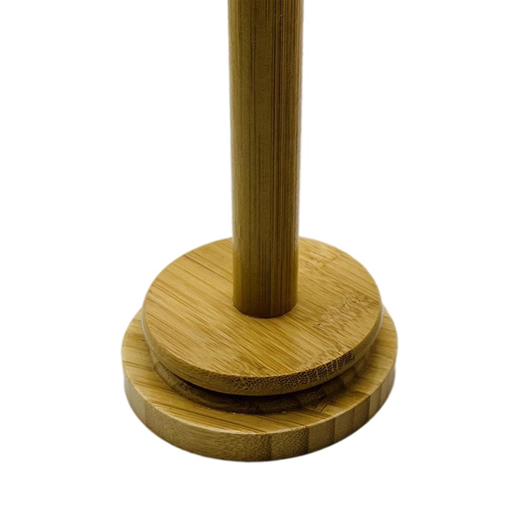 Wood Yarn Ball Holder Paper Towel Rack Vertical Rotating Weaving Tool Rack Storage Winding Roll Holder Dispenser for Crocheting
