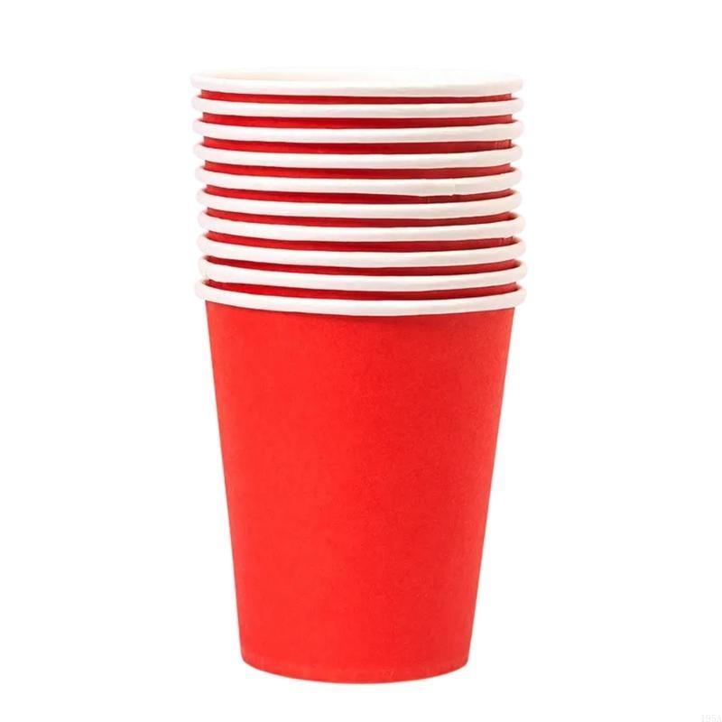 Pack Of 10 Disposable Single Wall Cups Hand Painted Drinking Cup Use Friendly Coffee Cups Durable And Leak Proof Design