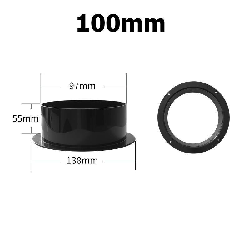 75/100/125/150mm ABS Wall Flange Connector For Ventilation Pipe Air Ducting Connection Household Accessories