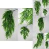 Pure Natural Style Hanging Fake Macrame Fern Succulent Artificial Greenery