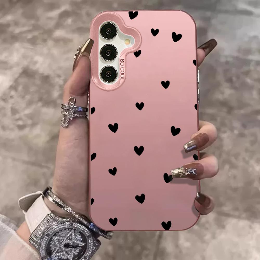 Cute Cartoon Love Heart Phone Case For Samsung Galaxy S26 S25 S22 S24 S23 Ultra Plus FE A56 A55 A54 A36 A35 A34 5G Hard PC Cover