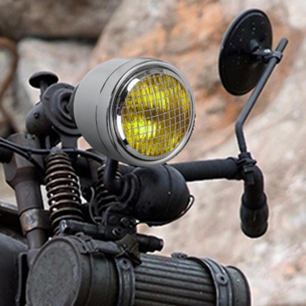 Motorcycle Headlight Assembly Dust Proof Alloy Shell Lamp Bright Motorcycle Headlamp For Bike Riding Night Driving Outdoor