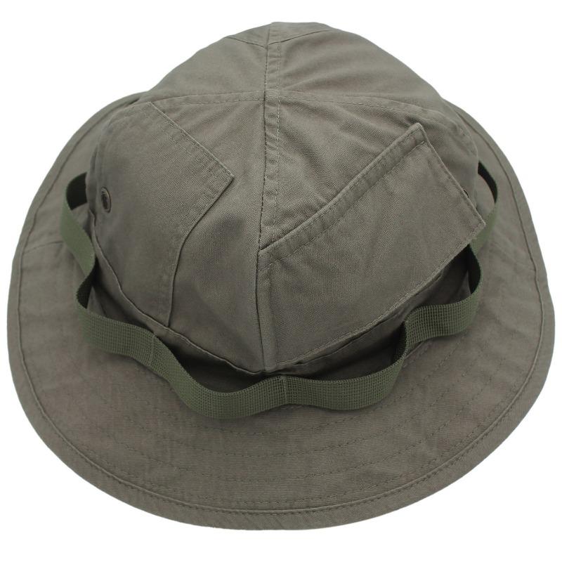 Spring and Summer New Functional Washing Sun Hat Men's Sunscreen Retro Cotton Tooling Wind Bucket Hat Explosion