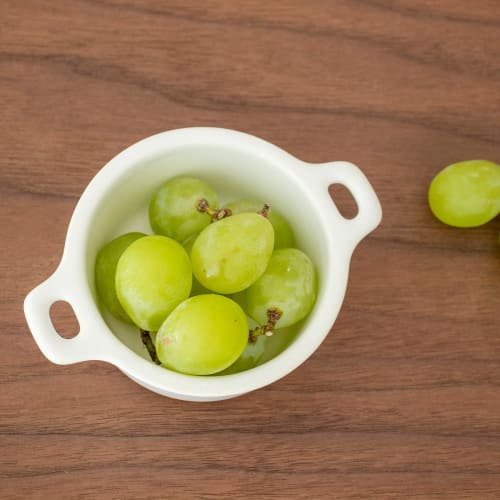 Kamoshika Douguten Mini Cocottes, Heat-Resistant, Ceramic, Set of 2 with Lids, Banko Ware, Made in Japan (White)