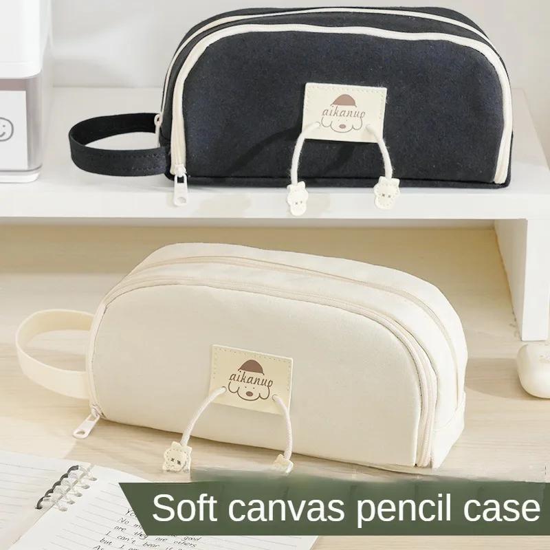 Piórnik Koreański Piśmienne Etui na ołówki Duże torby dla Dziewcząt Szkolne Piórniki Piórniki Kawaii Pieski Produkty Trousse