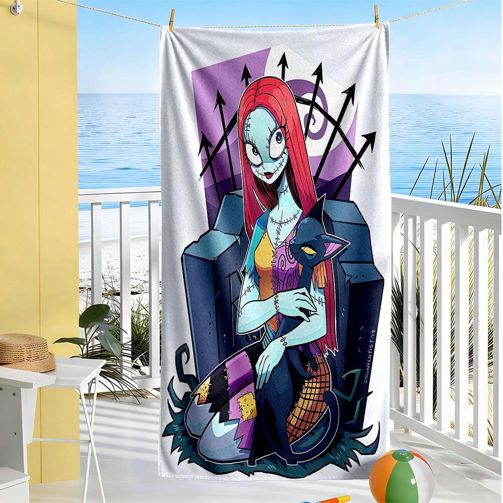Christmas Nightmare Beach Towel Super Soft Microfiber Quickdry Fabric Comfortable Lightweight