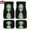 4pcs Alien-Themed Car Floor Mats Stylish Printed Design Perfect For Summer Road Trips And Everyday Driving Use
