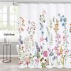 Botanical Print Waterproof Shower Curtain