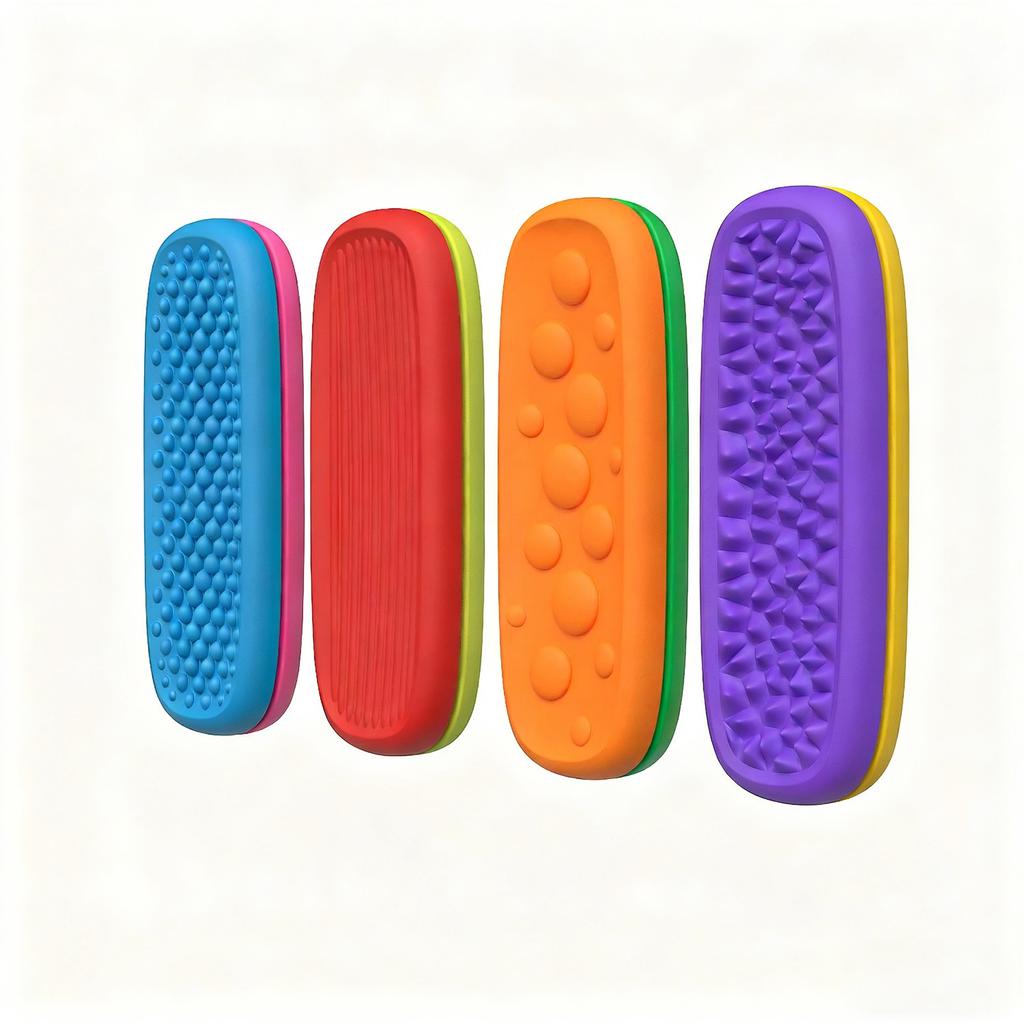Children's Decompression Toy Colorful Sensory Strips Suction Cup Double-sided Sensory Strips