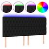VidaXL LED Headboard Bedroom Furniture Double Bed Accessory Head of Bed Frame Interior Black 3122776