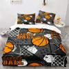 Boys Basketball Bedding Set 3D Ball Duvet Cover Full King For Teen Men Microfiber Sports Theme Game Comforter