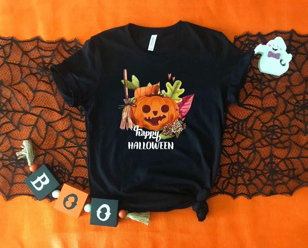 Happy Halloween T Shirt Funny Outfit Fall Spooky Season Party