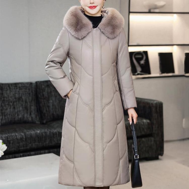 Elegantas Biezas Siltas Ziemas Garās Parkas