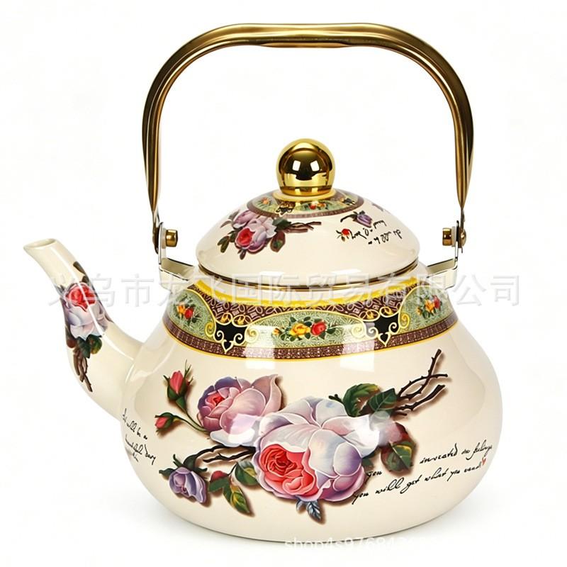 Vintage Emaliowany Ceramiczny Dzbanek na Wodę Zimny 1.5L 2.0L 2.5L Żaroodporny Kuchenka Gazowa Elektryczna Retro Styl Koreański