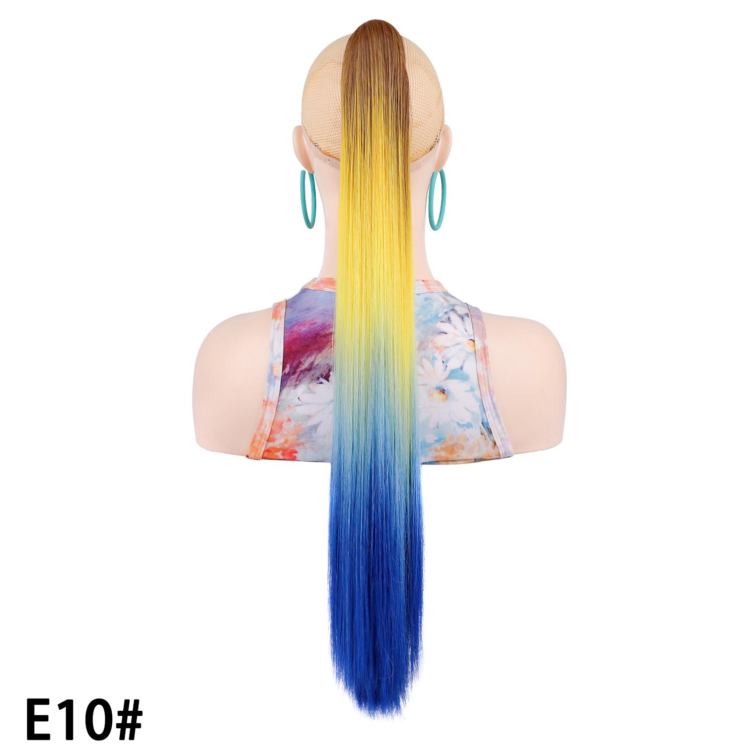 

Радужный цвет Хвост Наращивание волос Длинные Прямые волосы Хвосты Повседневное использование Косплей Вечеринка Женский Шиньон