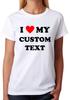 T-shirt da Donna Amo Il Mio Testo Personalizzato