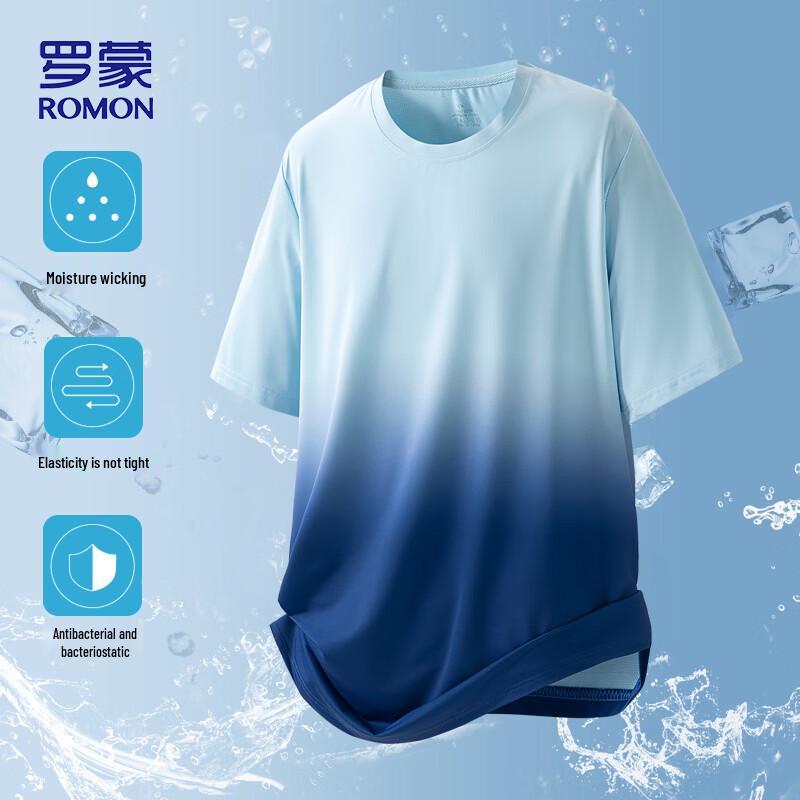 

ROMON Men s Ice Silk Short Sleeve T-Shirt 8210 M