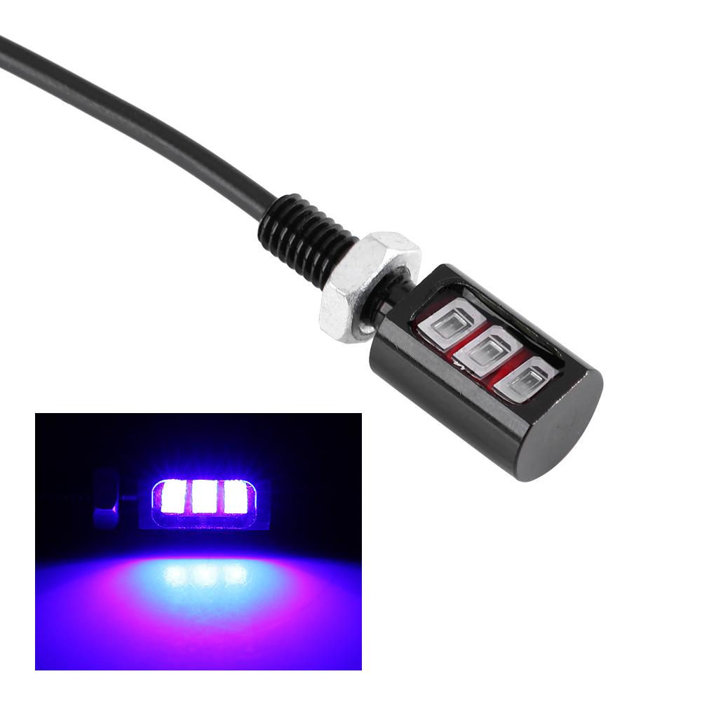 2x 12V Car Motorcycle License Number Plate Screw Light Lamp White LED
