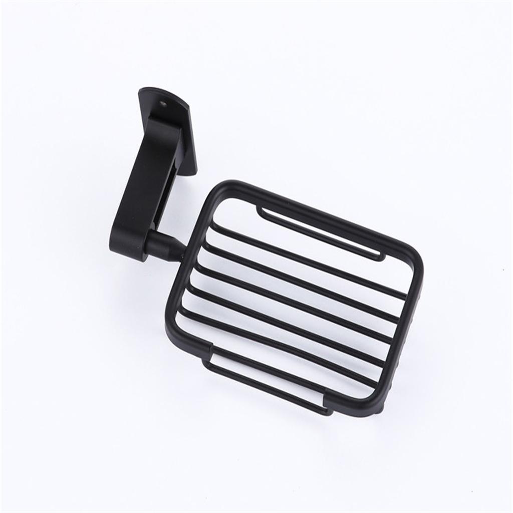 Sanitary Ware Bathroom Wall Hanging Kitchen And Bathroom Hardware Soap Net Soap Rack Space Aluminum Black