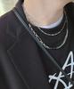 Acha Surgical Steel Leaf Chain Necklace _ Silver