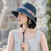 Spring And Summer Mother Bucket Hat Female Middle-Aged And Elderly Outdoor Travel Temperament Plaid Basin Hat Sunshade Sunscreen Hat