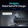 67W GaN Charger Mecha Robot Three Port QC PD Fast Charging Block Power Adapter for iPhone Laptop MacBook Samsung Galaxy Google