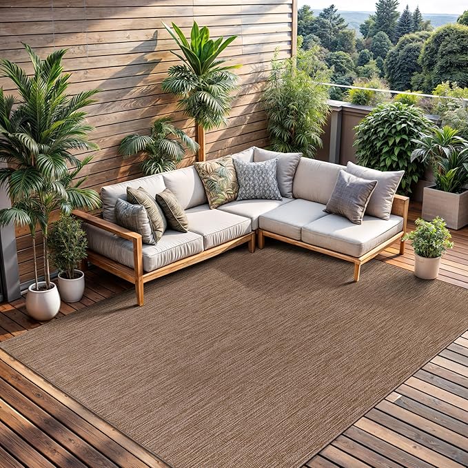 

Outdoor Rug 9x12 Modern Area Rugs for Large Indoor and Outdoor Patios and Porches - Waterproof, Washable, Outdoor Carpet 9 x 12 (Rectangul