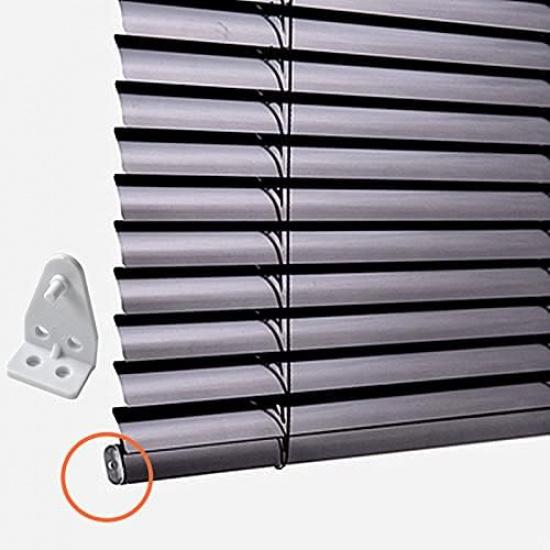 Cutelec 8pcs Hold Down Bracket Bottom Rail Hold Clips White Plastic On 1inch Mini Blinds