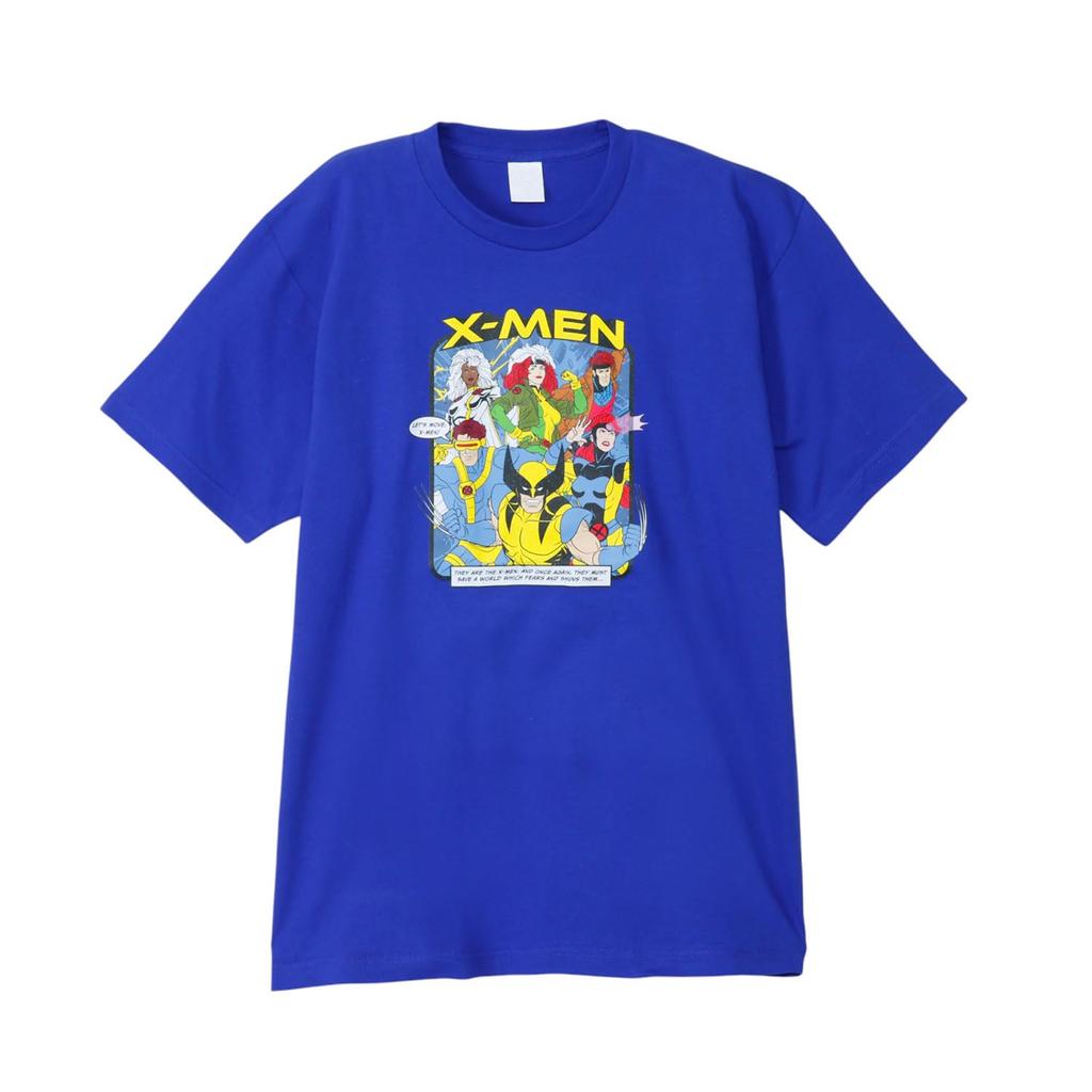 Small Planet Marvel 50 Design T-Shirt 40/X-Men/Group, Size L, Japan Blue