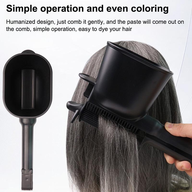 1Pcs Professional Hair Dyeing Tool 2-In-1 Automatic Roller Comb With Smooth Brush Dye Salon Hair Care Plastic Salon Hairdressing