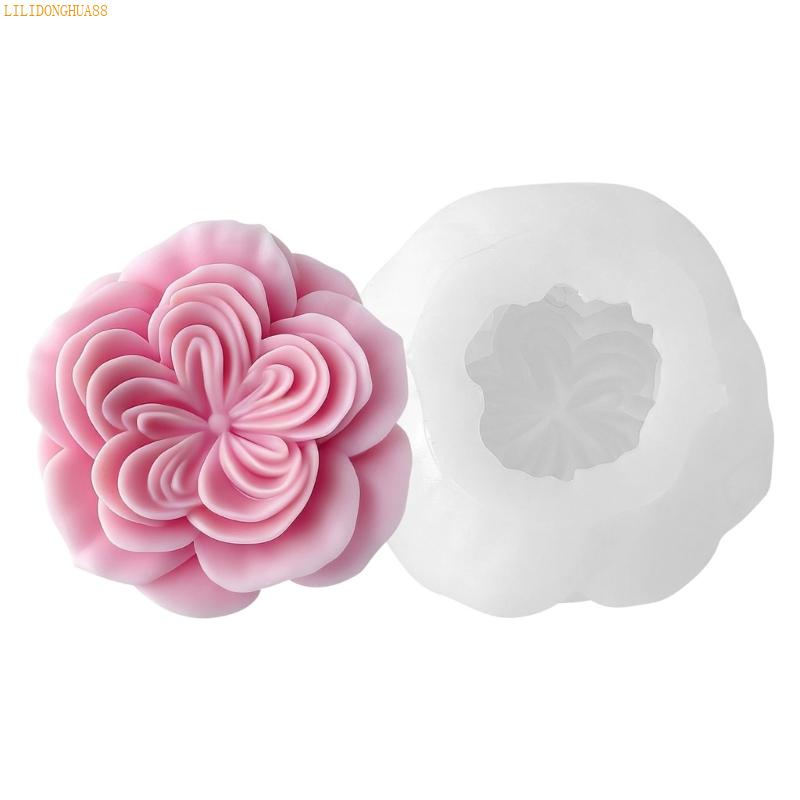 K1AE Austin Rose Flower Silicone Molds Silicone for Candle Soap Making