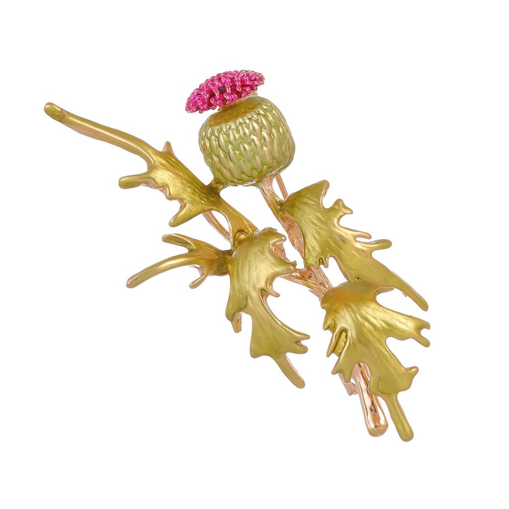 Elegant Floral Alloy Pin For Ladies Outfits Rhinestones Green Primrose Brooch Handmade Lightweight Fashion Jewelry