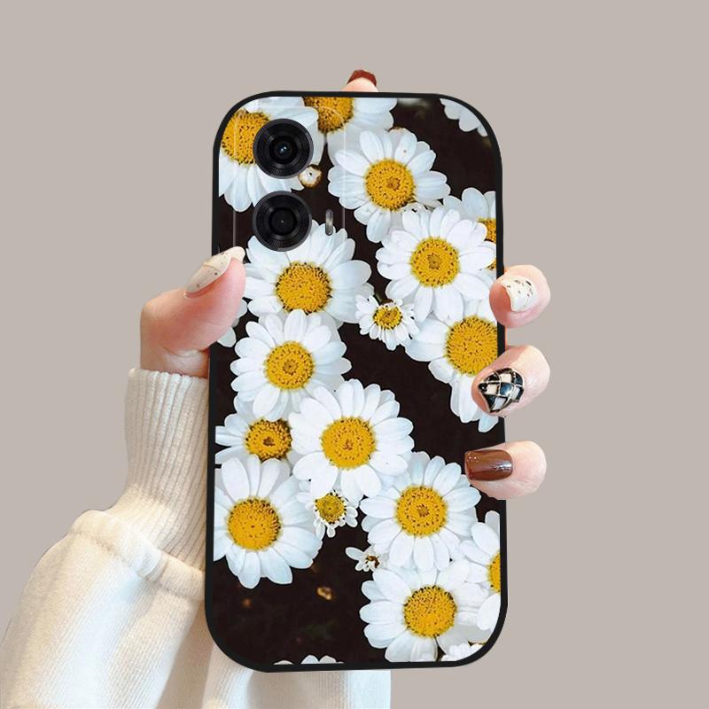For Motorola Moto G24 Power 4G Case G 24 New Fashion Flower Silicone Soft Back Cover For Moto G04 G04s Phone Case MotoG04 Coque