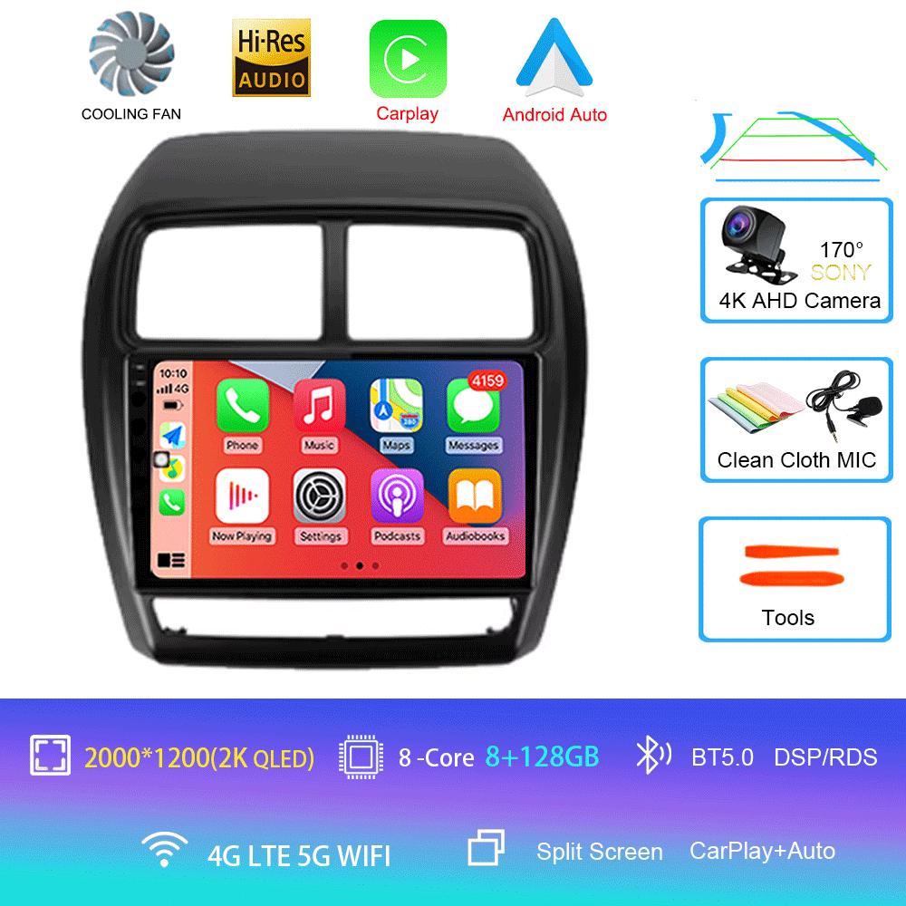 For Mitsubishi ASX 1 2016 2017 2018 2019 2020 - 2022 Android 14 Car Radio Player DSP Carplay 8G 256G Stereo No 2 Din DVD Screen