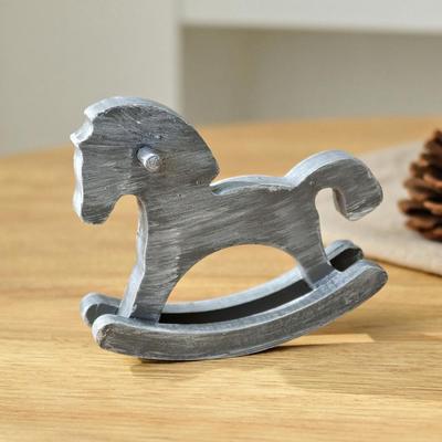 Horse Ornament Wooden Horse Ornament Vintage Hand-painted Wood Horse Figurine for Home Office Decor Miniature Statue for Room
