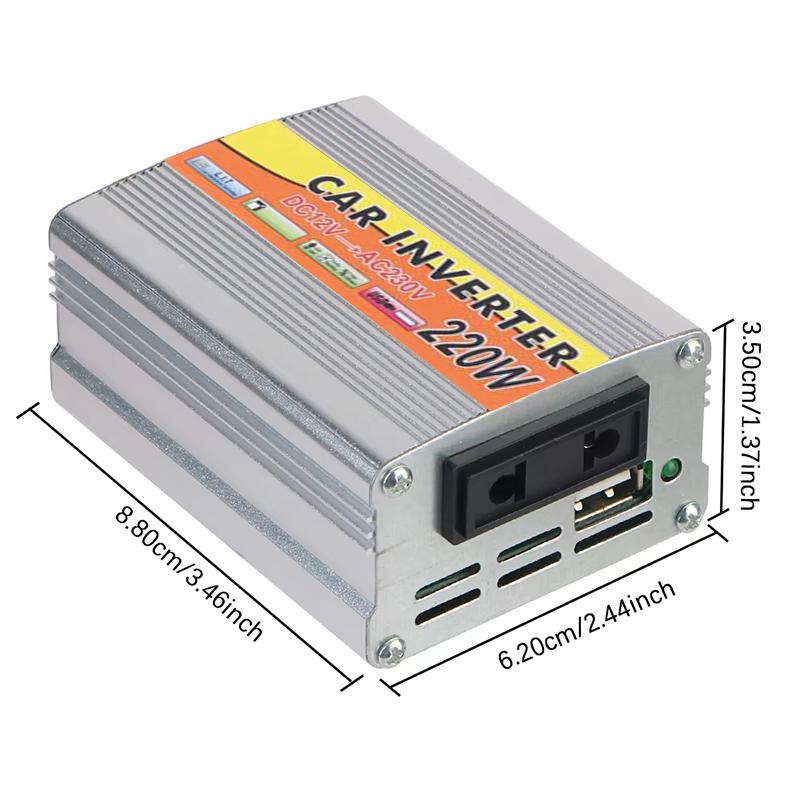Portable Pure Sine Car Wave Inverter Dc 12 V Volt 24V To Ac 220V 220W 500W 1000W Power Bank Converter Solar Correction Wave