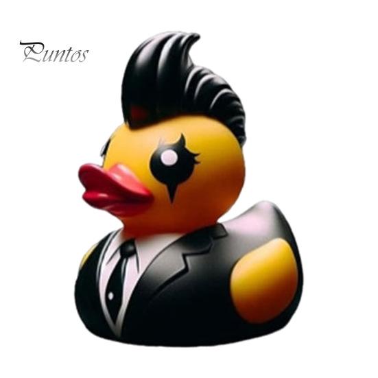 Gothic Duck Figurine Punk Deathrock Satanic Black Duck Resin Statue Sculpture Home Office Desktop Decoration Halloween Party Ornament