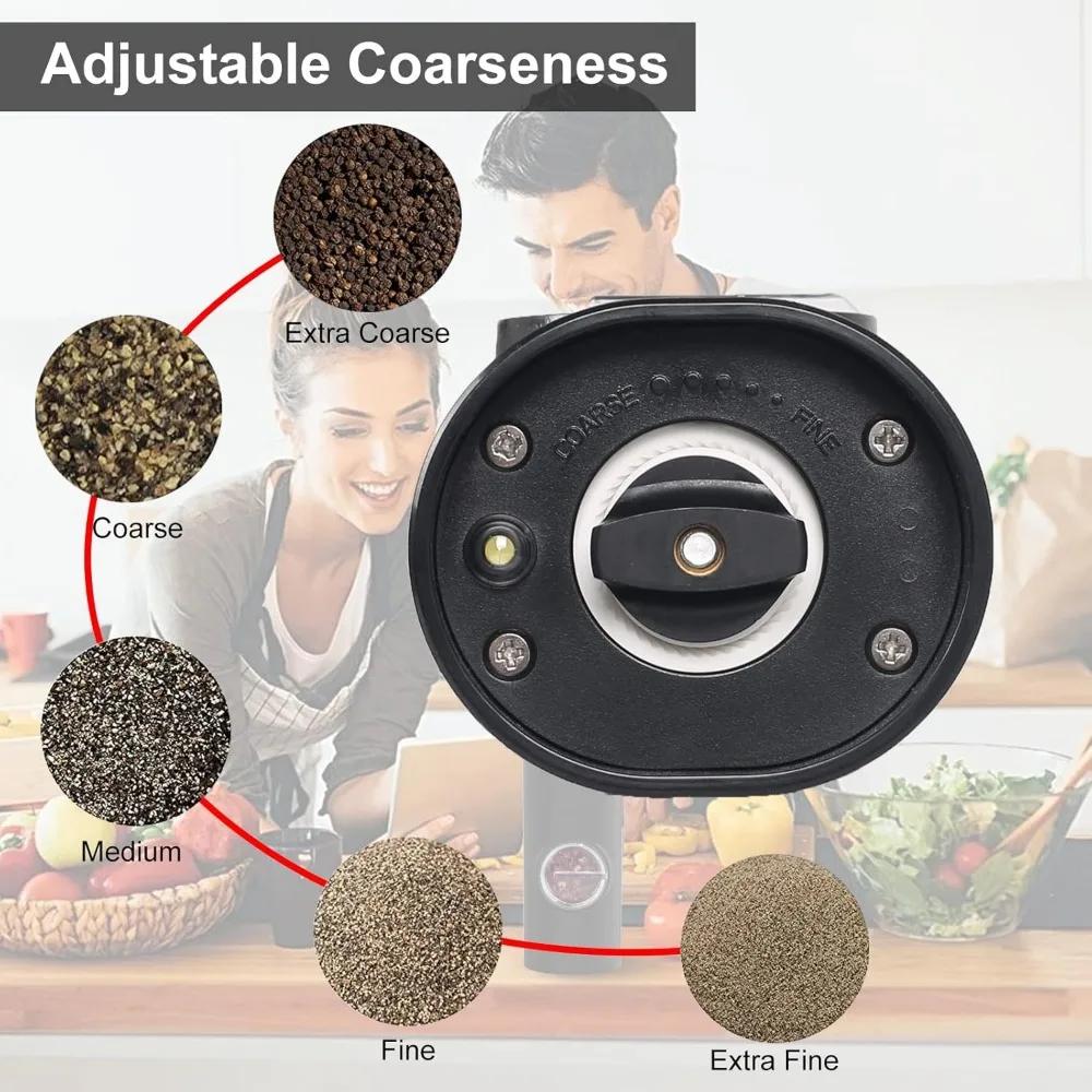 Stainless Steel Cordless Electric Grinder Heavy Force Induction Pepper Crusher Kitchen Sea Salt Seasoning Spice Grinder