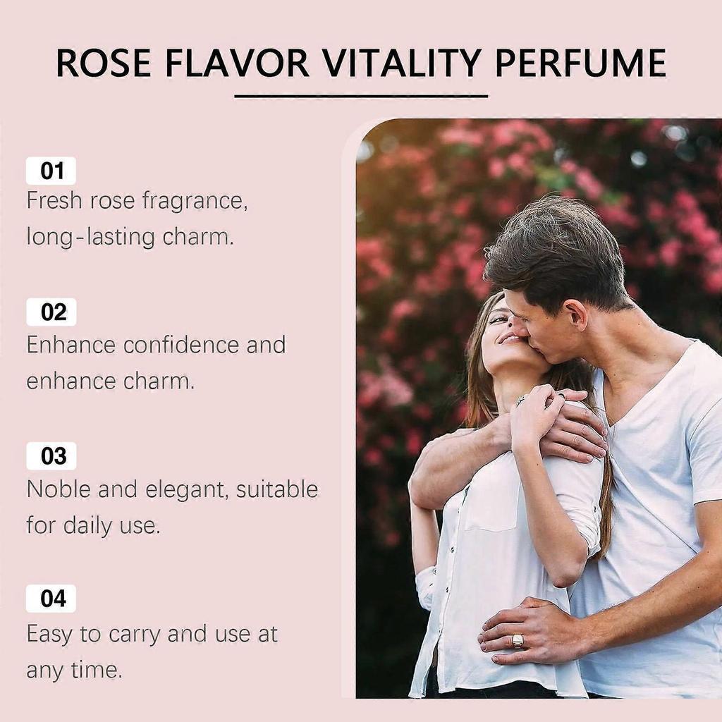 Roxelis Rose Charm Perfume - Gentle Rose Fragrance With Natural Ingredients, Fresh And Long-Lasting, Elegant Daily Perfume