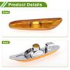 HOPESPANNER Waterproof Yellow Side Marker Light Covers with Plastic Lenses for BMW 320i 2002-2005 (Part Number 63137165913)