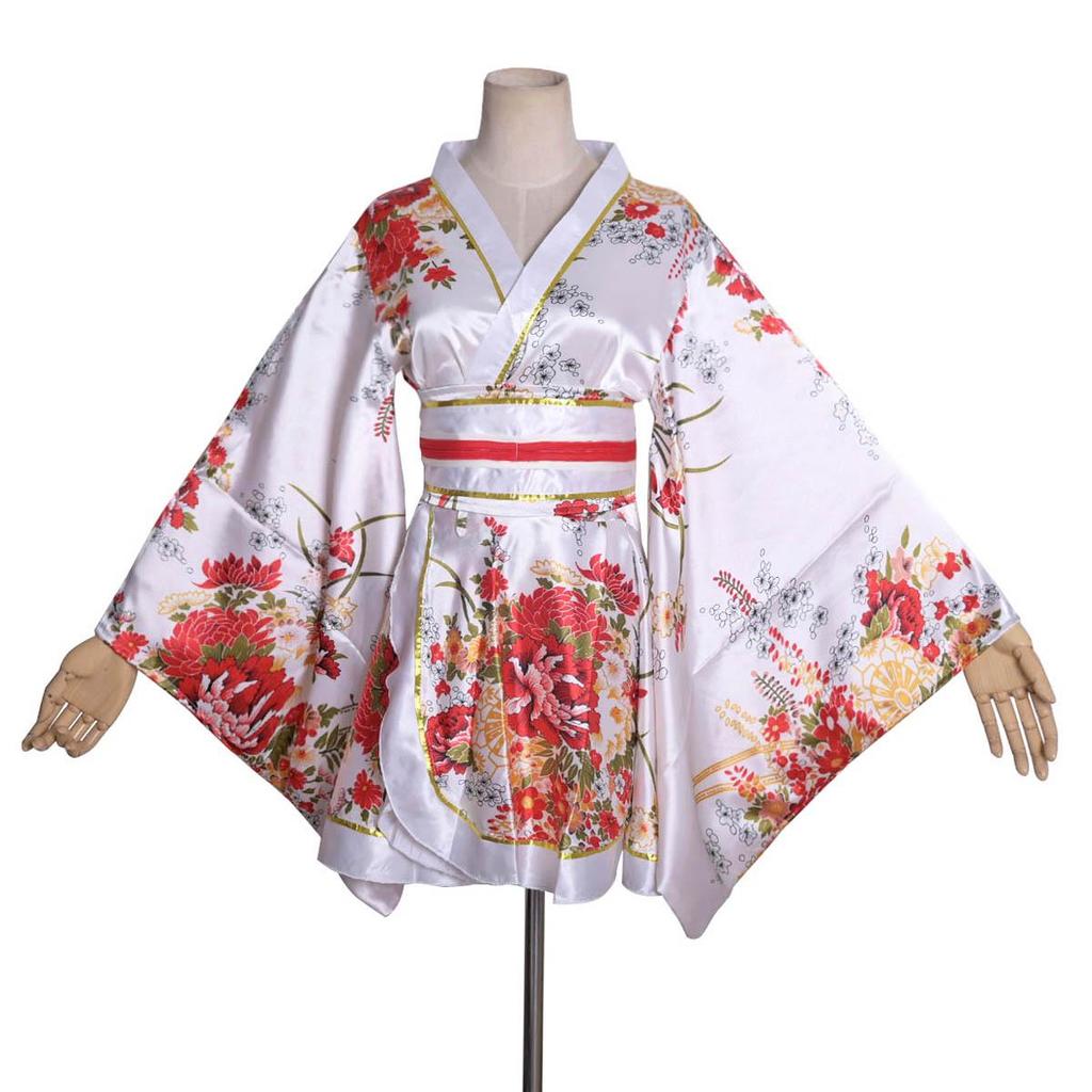 Γυναικείο Κλασικό Μοτίβο Κοντό Ιαπωνικό Κιμονό Γιουκάτα Μπουρνούζι - Στολή για Παράσταση Γκέισας