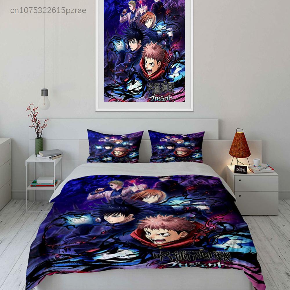 Anime Poster Art Set – Fantasy Adventure Decor Multiple Sizes Kid's And Adults' Bedroom Exquisite 3PC Bedding Set, Gift