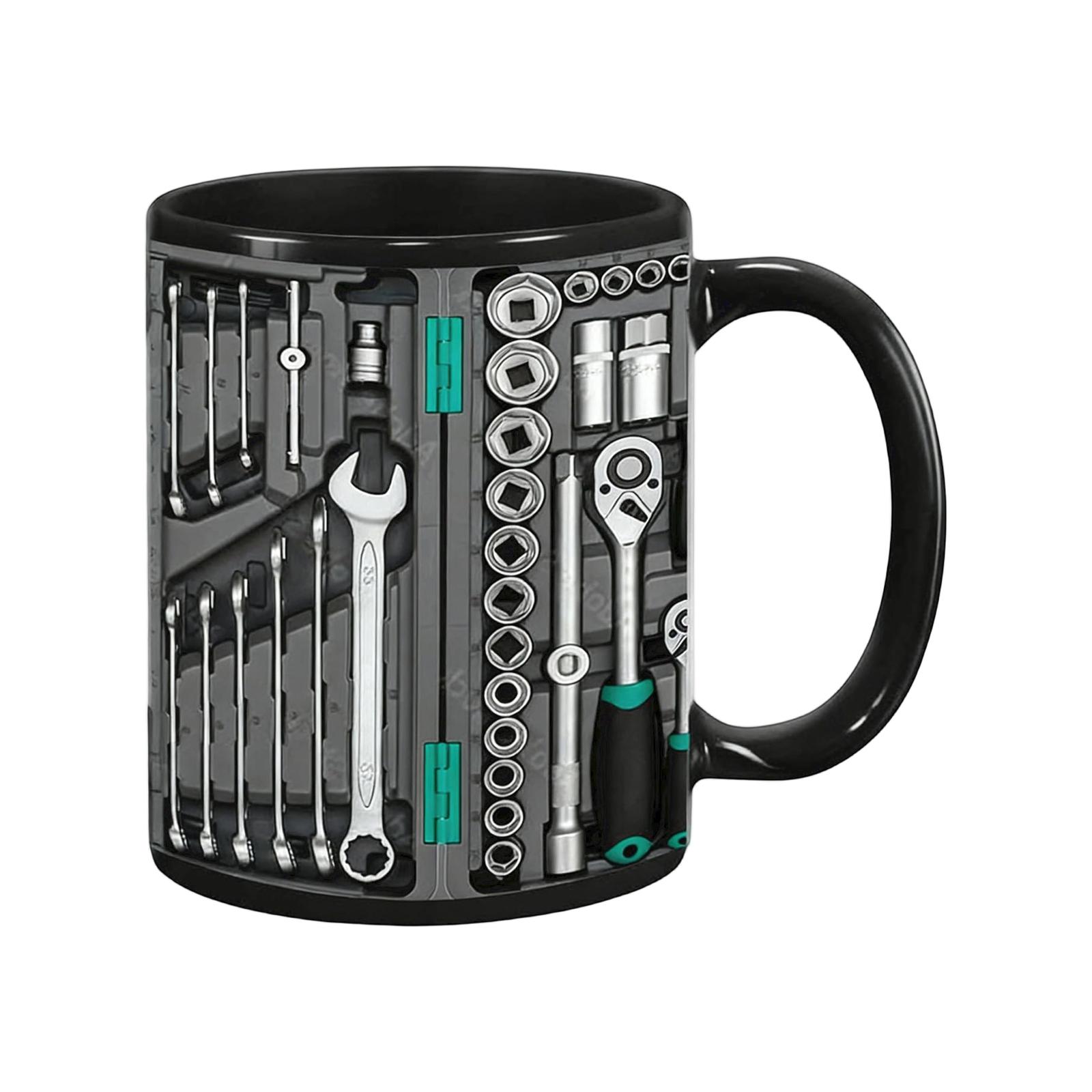 The Mechanic s Toolbox Mug, 11oz Ceramic Mechanic Toolbox Coffee Cup For Birthday Thanksgiving Anniversary, Tool Box Tea Mug Funny Gift For Husband One Size