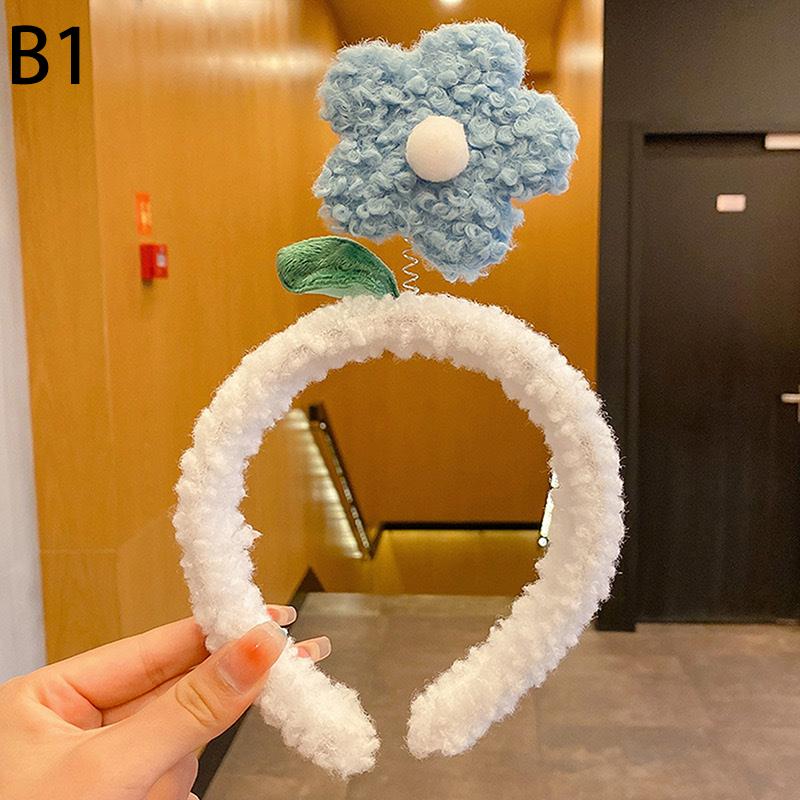 1 Stück Kreative Lamm Plüsch Blume Haarreifen für Mädchen Frau Niedliche Koreanische Kopfbedeckung Kopfreif Haarreifen Haar Accessoires Ornamente