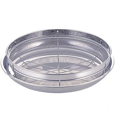 Kanei Kogyo Fresh Food Declaration Shallow Colander Tray with Made In Japan Set, 25cm, Net, OS-04N,