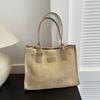 Trendy Summer Street Style Handbag Chic Hollow Out Woven Bucket Bag For Women