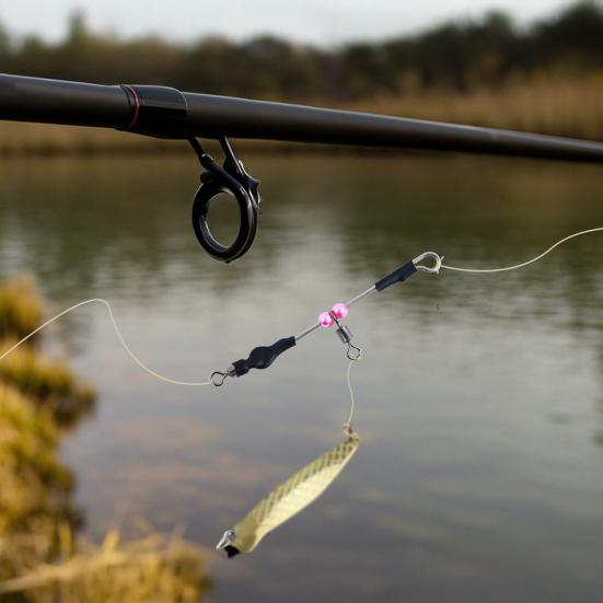 3Pcs Bearing Swivel Fishing Connector Set Mini Size Portable Simple Installation Outdoor Fishing Rotary Ring Connectors
