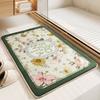 Floral Anti Slip Absorbent Bath Mat Soft Bathroom Entrance Mat Plush Decorative Rug With Instagram Worthy Style