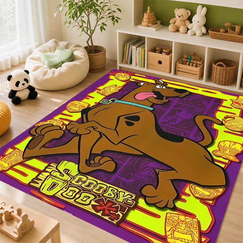 Scoobydoo Mystery Gang Printed Rug Nonslip Easyclean Carpet For Living Room Play Area Hallway Home Party Decor New Year Gift